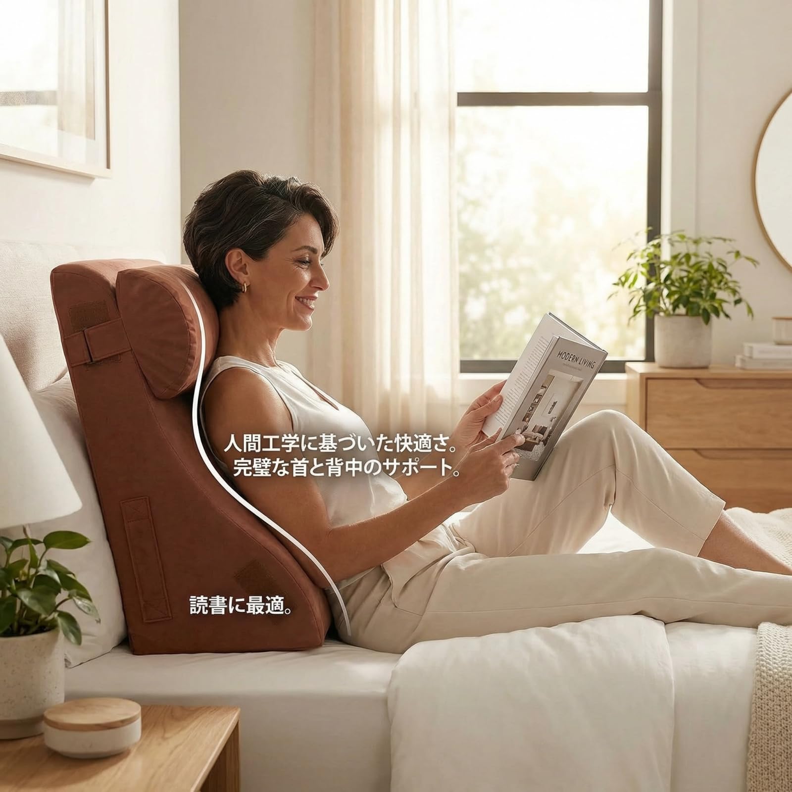 Amazon｜背もたれ クッション ソファー ベット用 三角枕 傾斜枕 ひとを